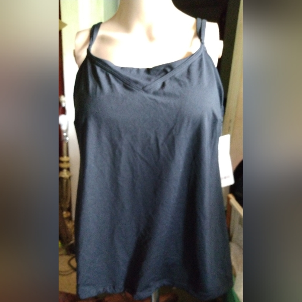 Athleta Seascape Bra Cup Tankini Black